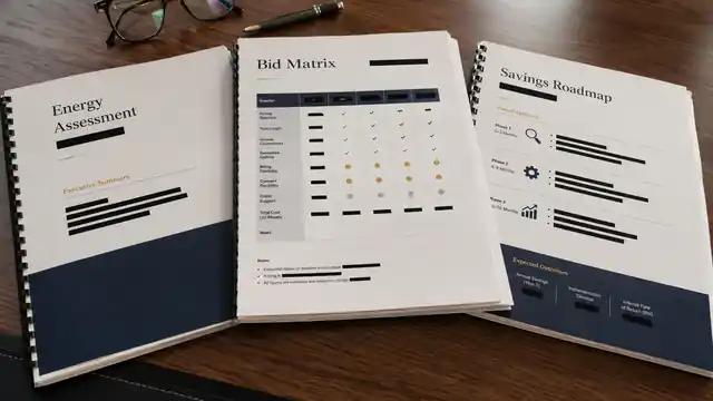 Bid comparison matrix and savings roadmap documents